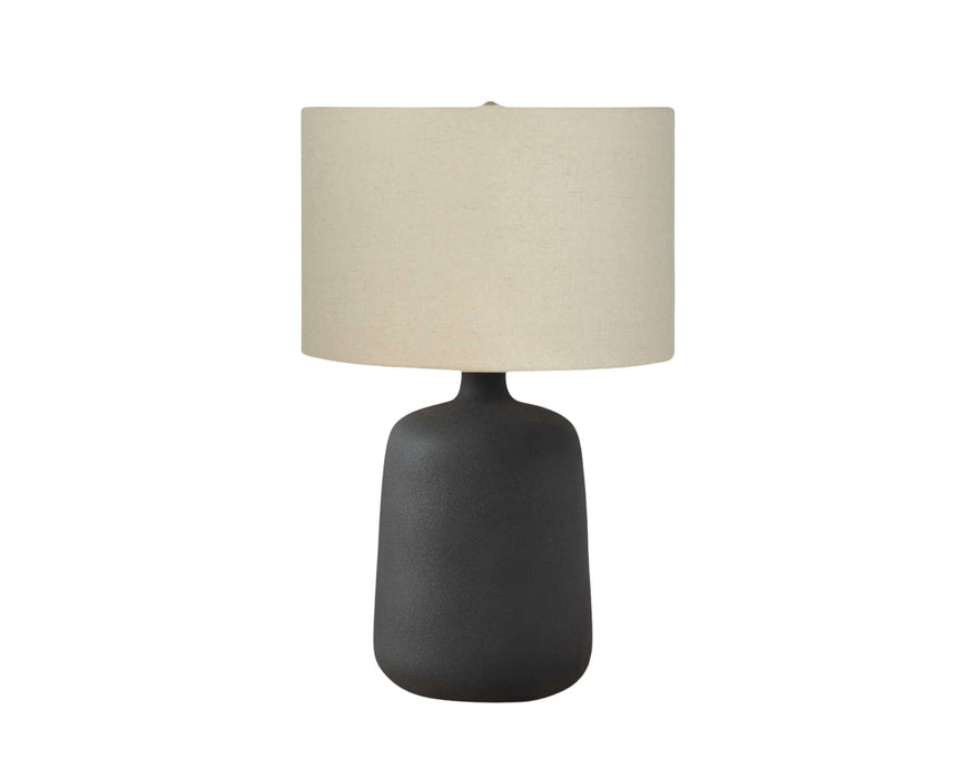 DEUJNA - Lampe de table céramique noir