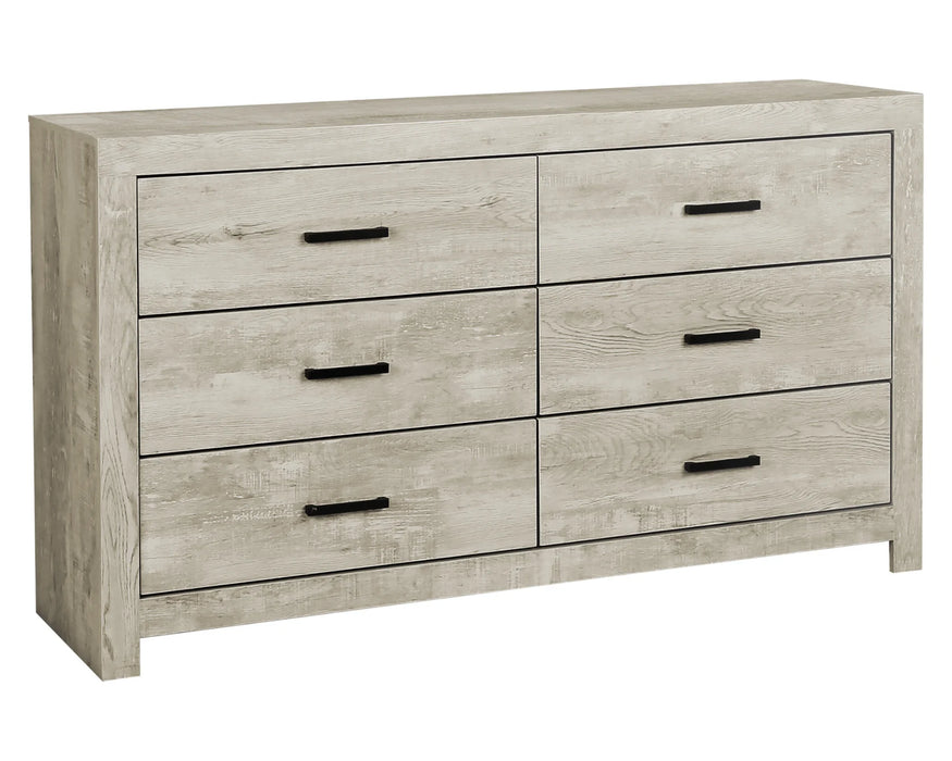 ALICE - Commode à 6 tiroirs chêne blanchi