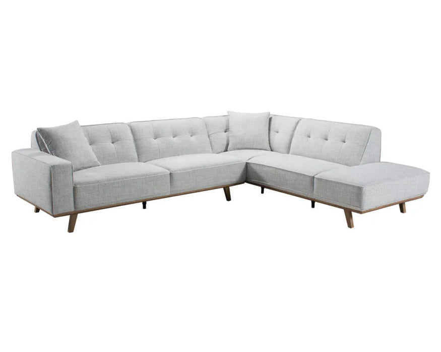 DURANT - Sofa sectionnel 118" gris
