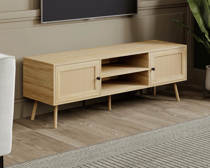ALBA - Meuble télévision 55" chêne clair naturel