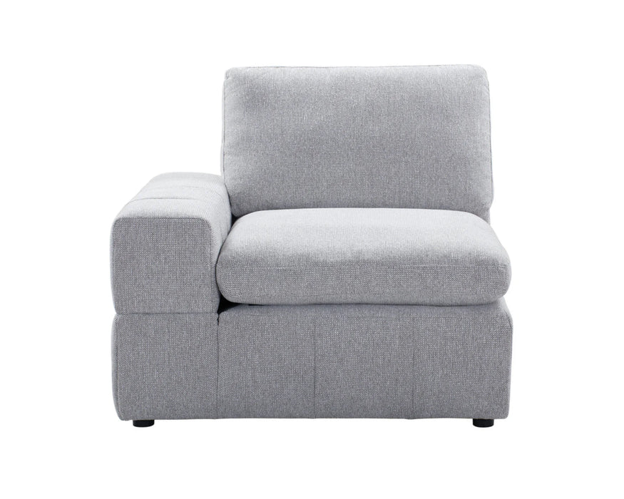 ENZO - Chaise gauche 44" gris pâle
