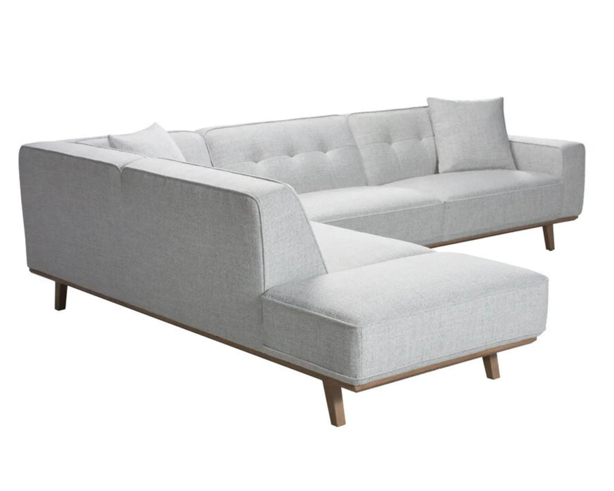DURANT - Sofa sectionnel 118" gris