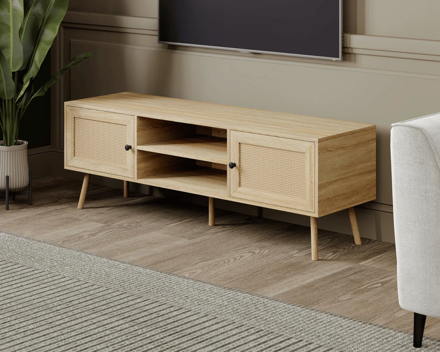 ALBA - Meuble télévision 55" chêne clair naturel