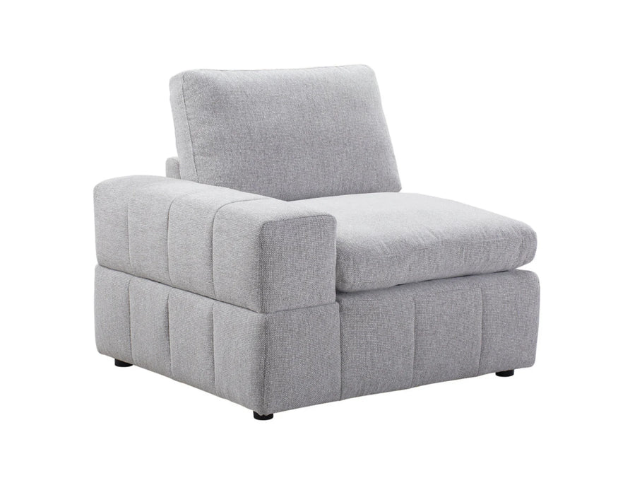 ENZO - Chaise gauche 44" gris pâle