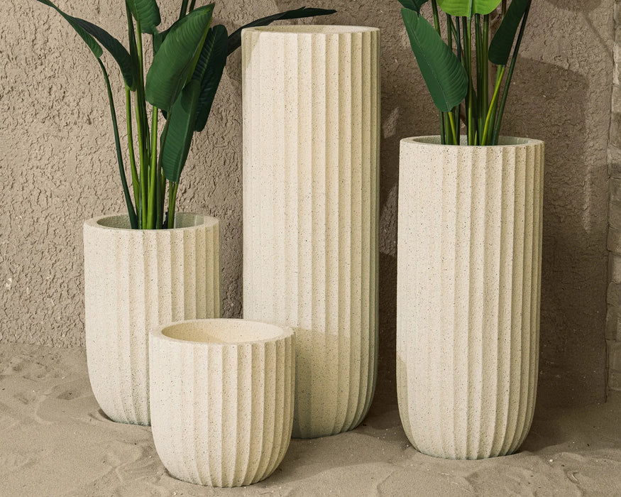 BEACH - Pot décoratif intérieur 12" beige