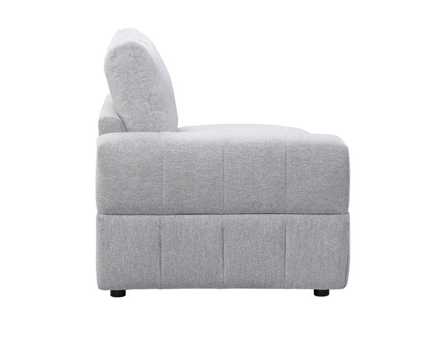 ENZO - Chaise gauche 44" gris pâle