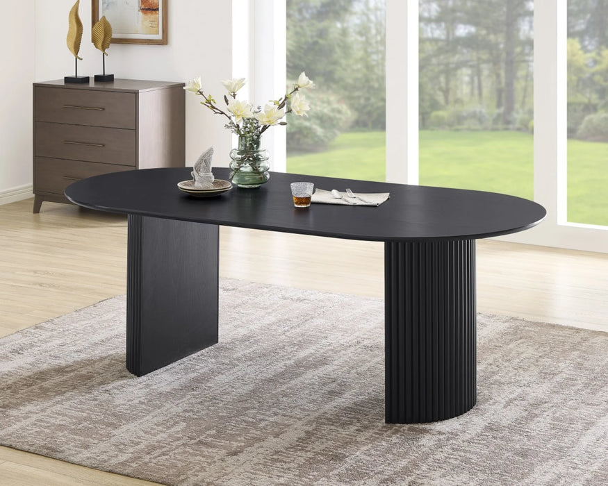 HÉLÈNE - Table de cuisine 80" contemporaine noire