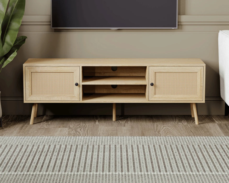 ALBA - Meuble télévision 55" chêne clair naturel