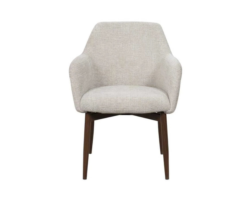 ROMAN - Modern kitchen chair in beige fabric