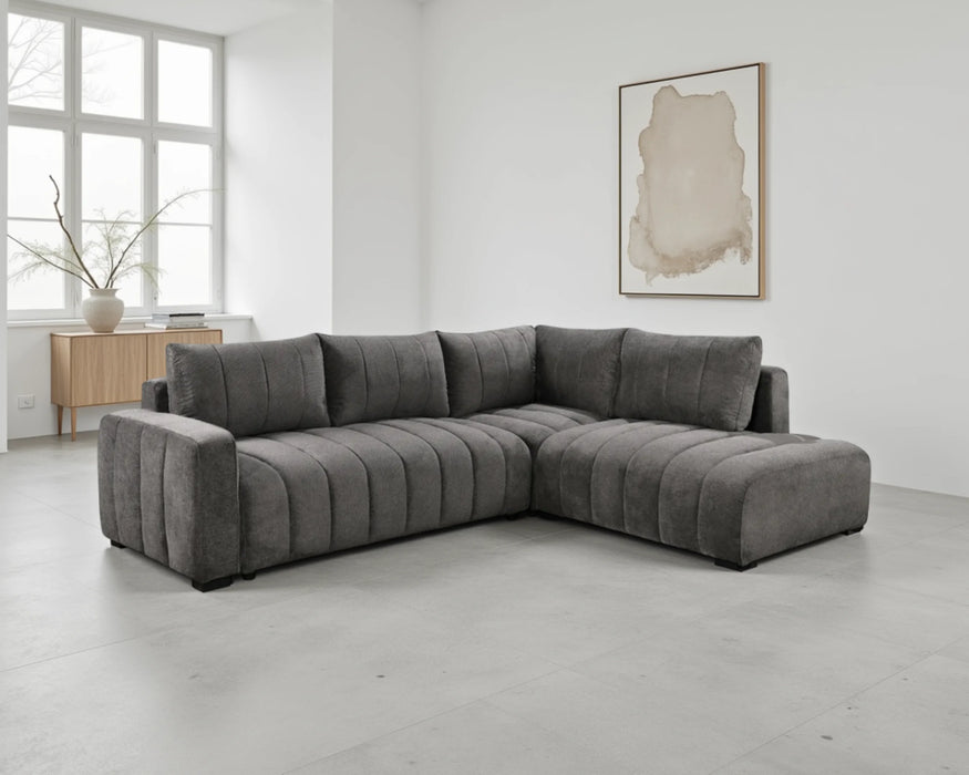 DARIO - Sofa-lit sectionnel 106" gris foncé
