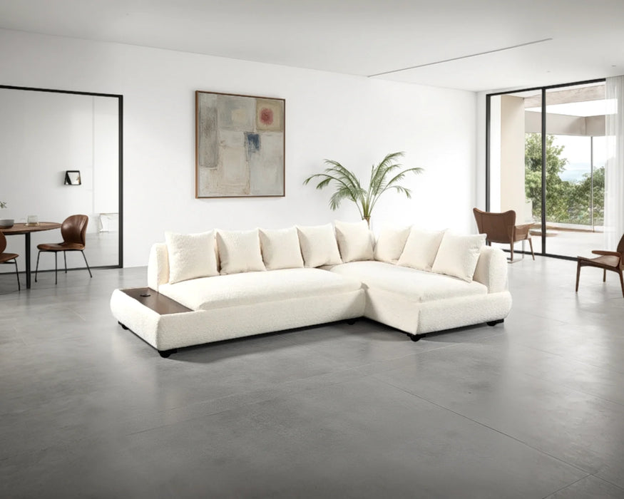 MERINGUE - Sofa sectionnel 117" blanc