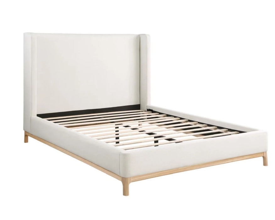 HALDEN - Base de lit beige crème scandinave