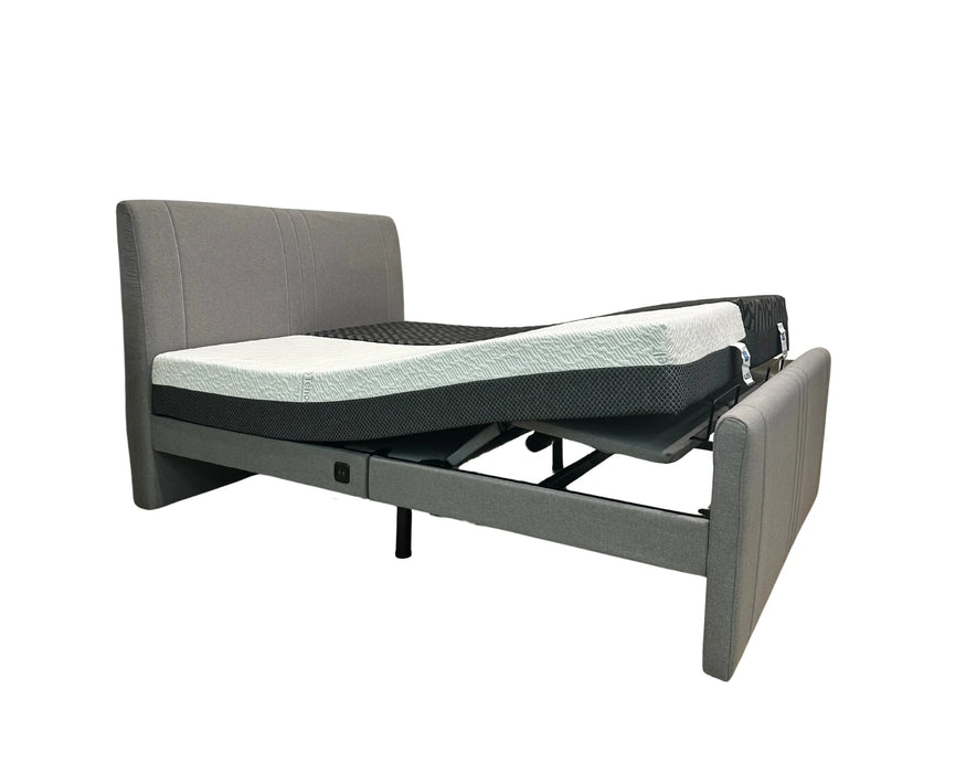 GASPARD - Base de lit ajustable électrique avec massage intégré gris