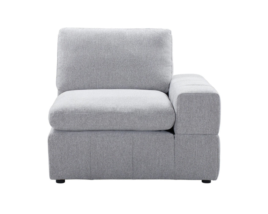 ENZO - Chaise droite 44" gris pâle