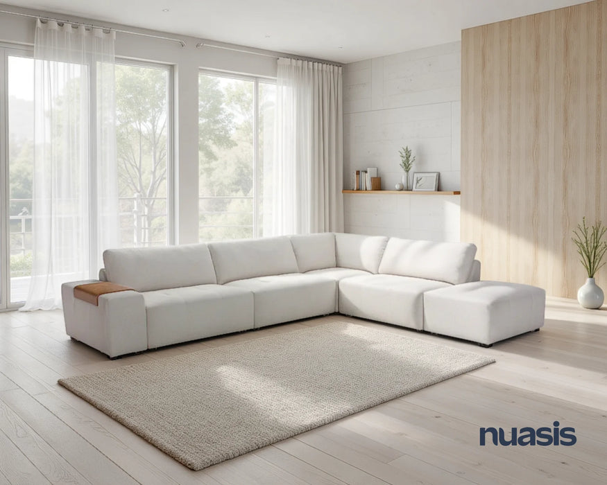 PHILIPPE - Sofa modulaire 145" crème