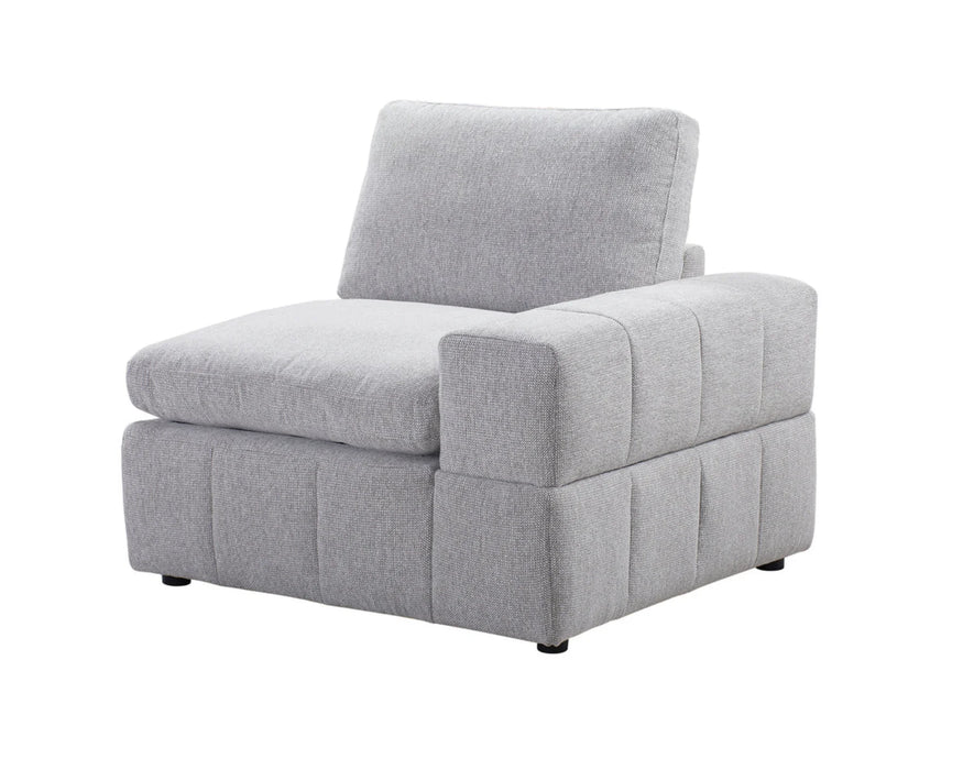 ENZO - Chaise droite 44" gris pâle