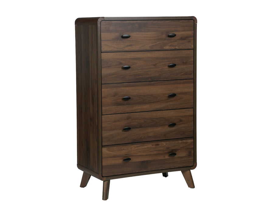 PENELOPE - Commode 5 tiroirs noyer