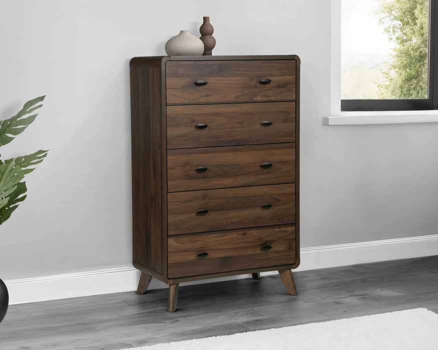 PENELOPE - Commode 5 tiroirs noyer
