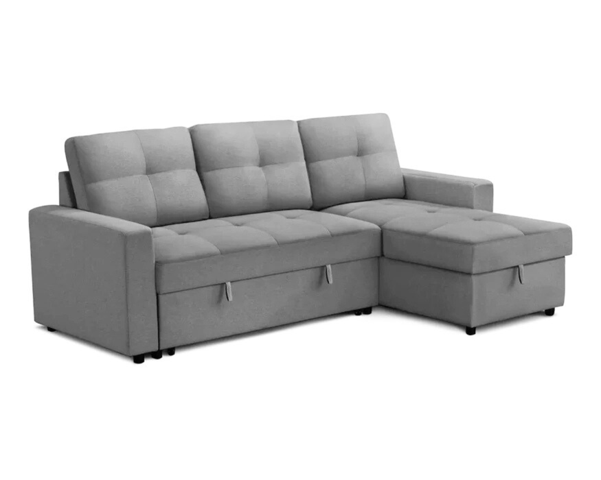 LEO - Sofa-lit 90" réversible gris foncé