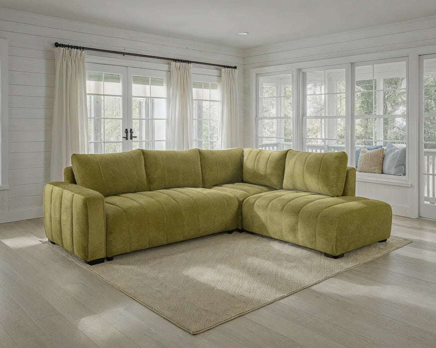 DARIO - Sofa-lit sectionnel 106" vert
