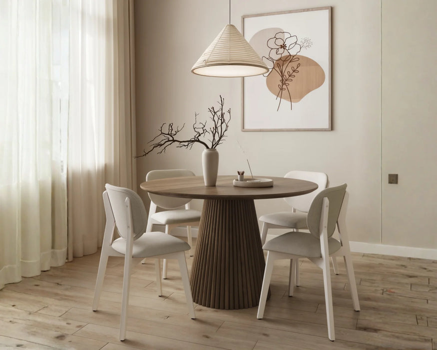 KALLA - Table à manger 48" ronde noyer foncé