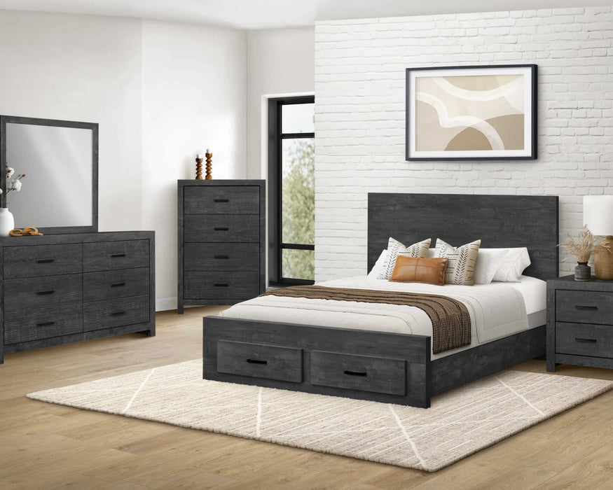 SAMUEL - Commode à 6 tiroirs gris graphite
