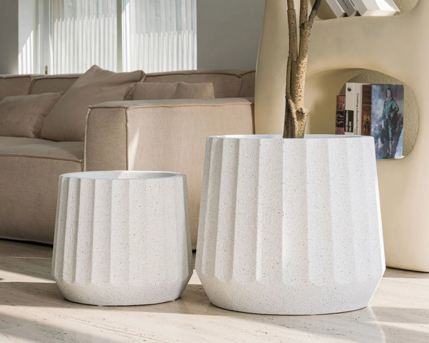 CUPCAKE - Pot décoratif intérieur 14" blanc