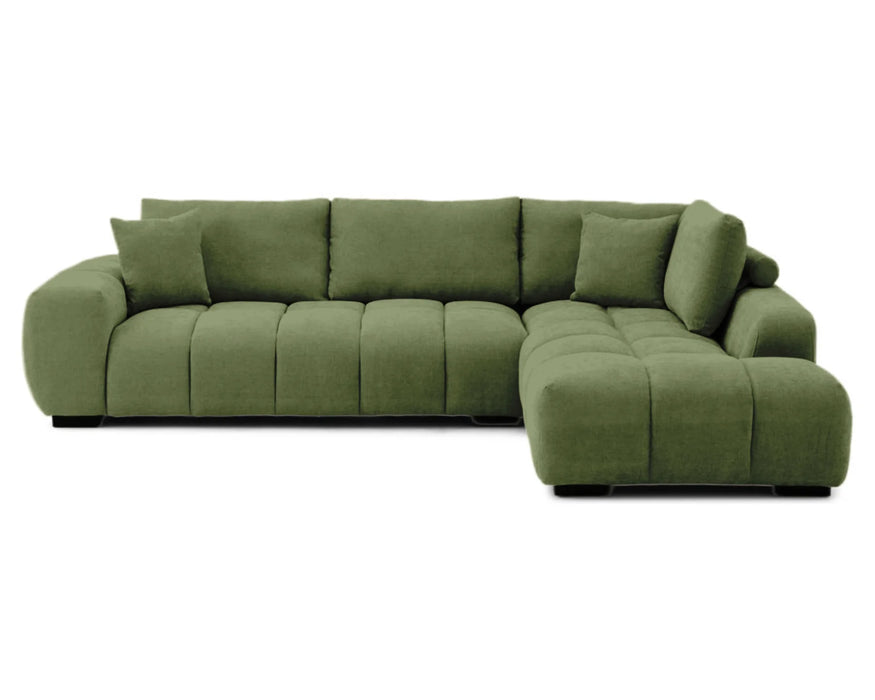 OLIVIA - Sofa sectionnel 120" vert forêt