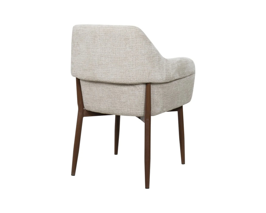 ROMAN - Modern kitchen chair in beige fabric