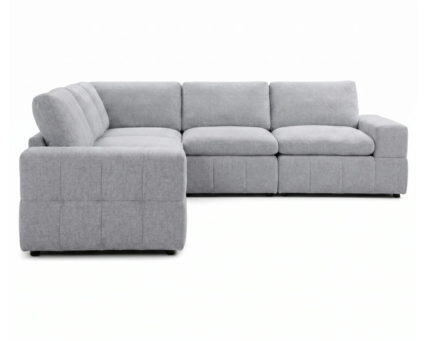 ENZO - 5-piece modular sofa, pale grey