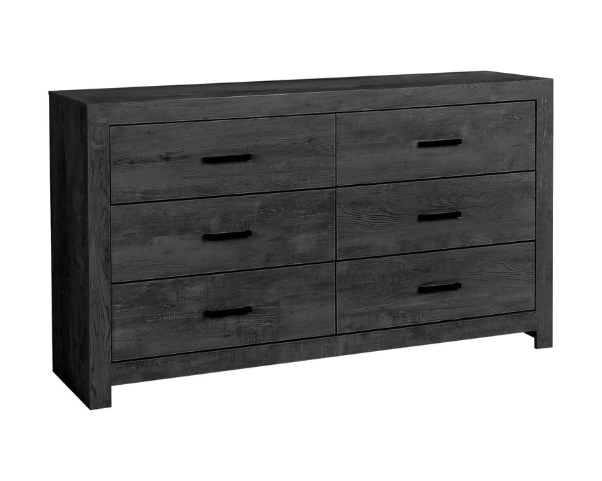 SAMUEL - Commode à 6 tiroirs gris graphite