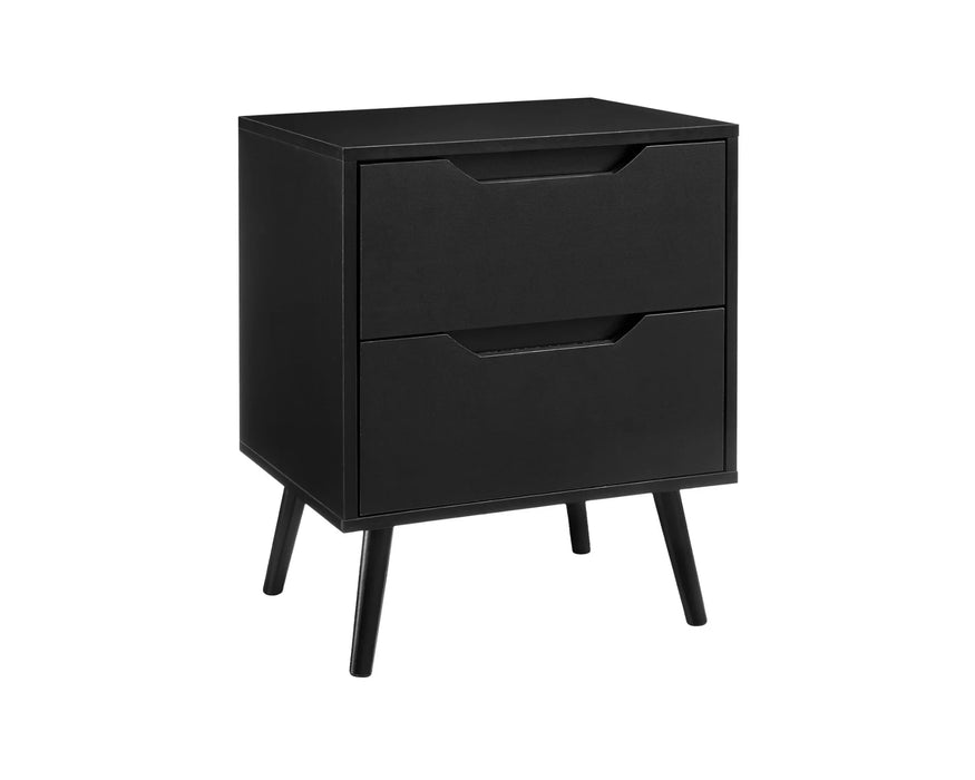 LEIF - Table de chevet avec 2 tiroirs