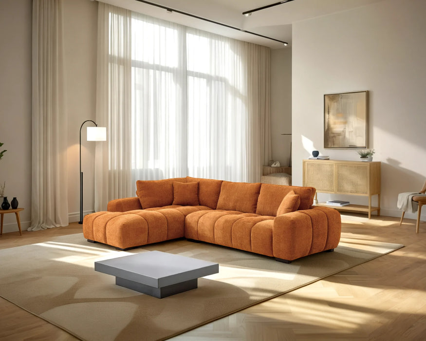 OLIVIA - Divan sectionnel 120" orange