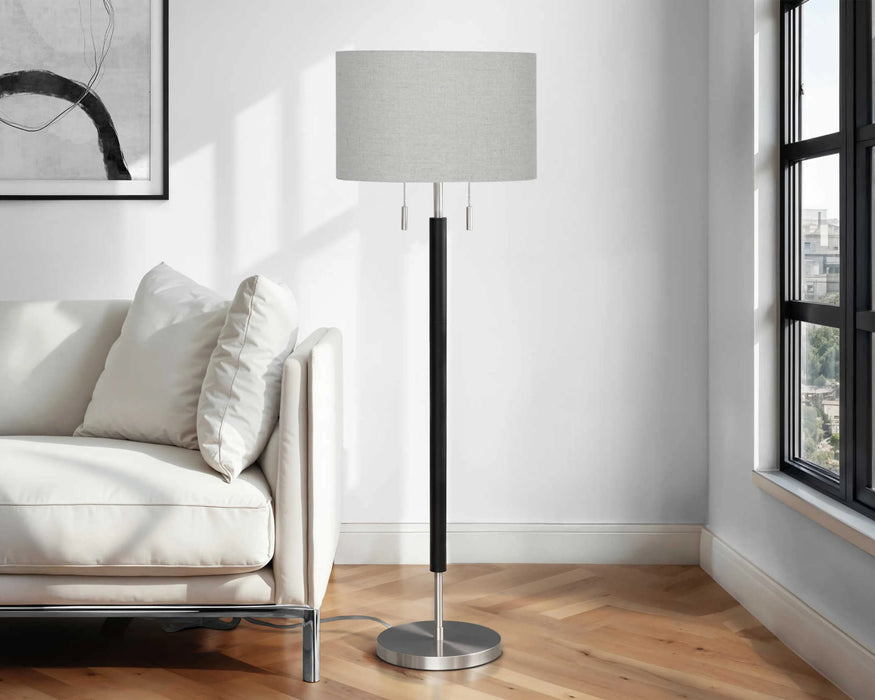 SYLVAIN – Lampe sur pied 60" argent