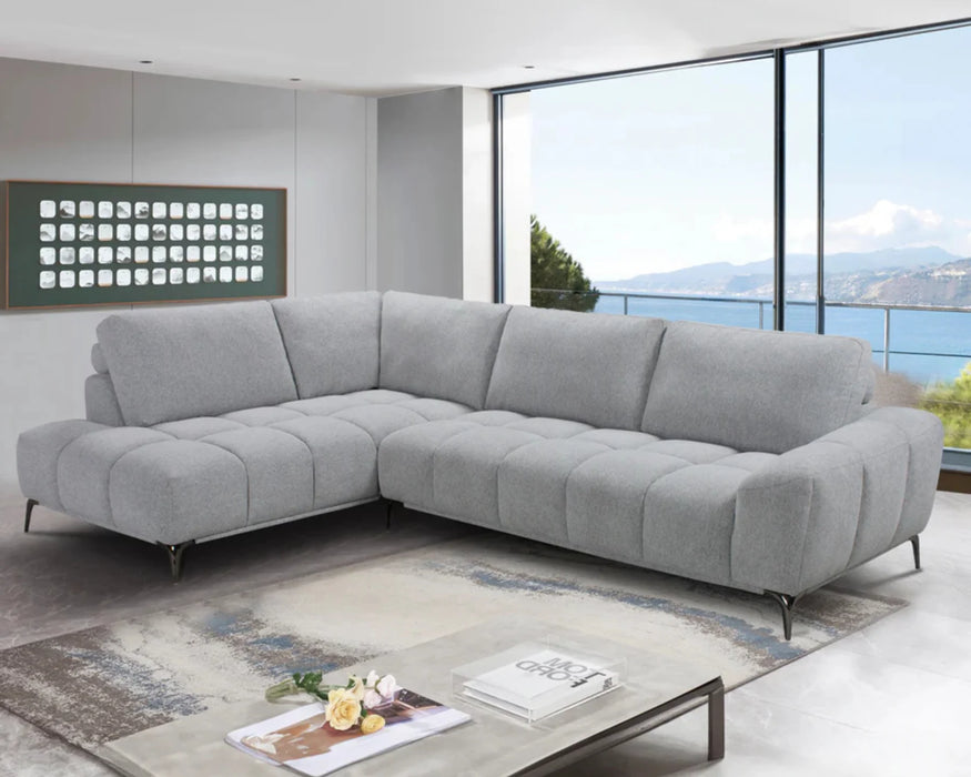 TEMPO - Sofa sectionnel 116" gris