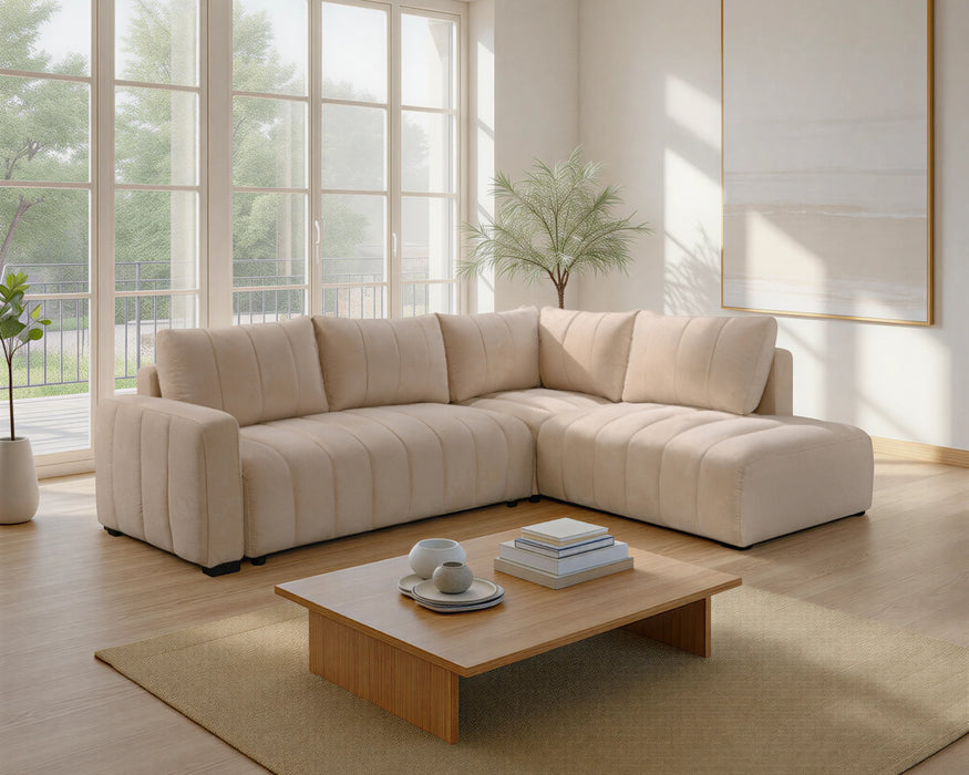 DARIO - Sofa-lit sectionnel 106" beige