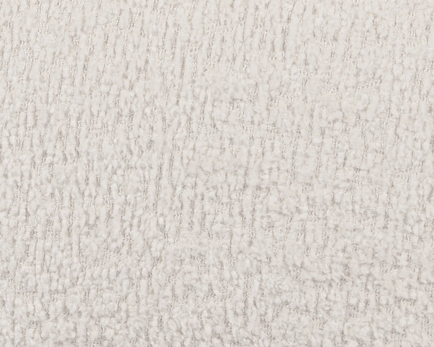 LARKA - Base de lit tissu bouclé blanc