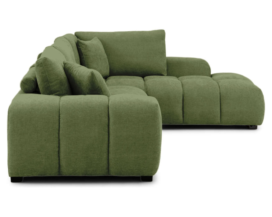 OLIVIA - Sofa sectionnel 120" vert forêt