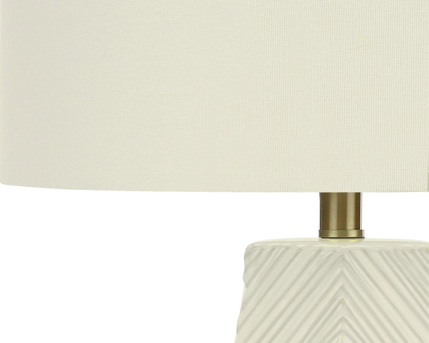 LAURA - Lampe de table céramique ivoire