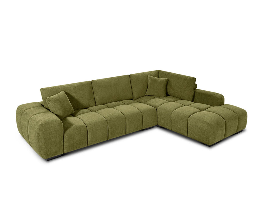 OLIVIA - Sofa sectionnel 120" vert forêt