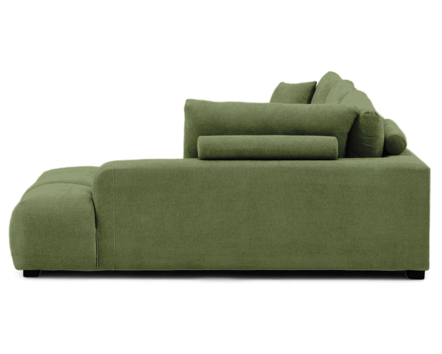 OLIVIA - Sofa sectionnel 120" vert forêt