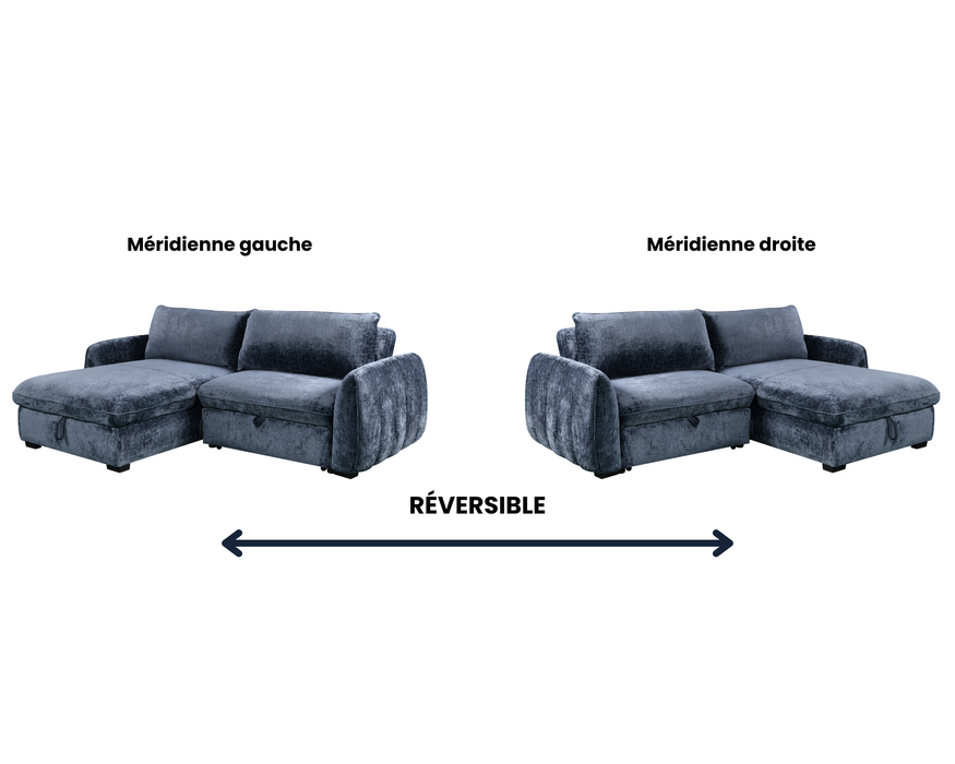LÉANDRE - Sofa lit 94" bleu