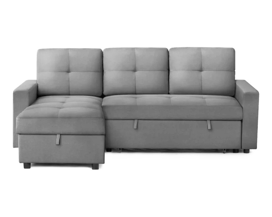 LEO - Sofa-lit 90" réversible gris foncé