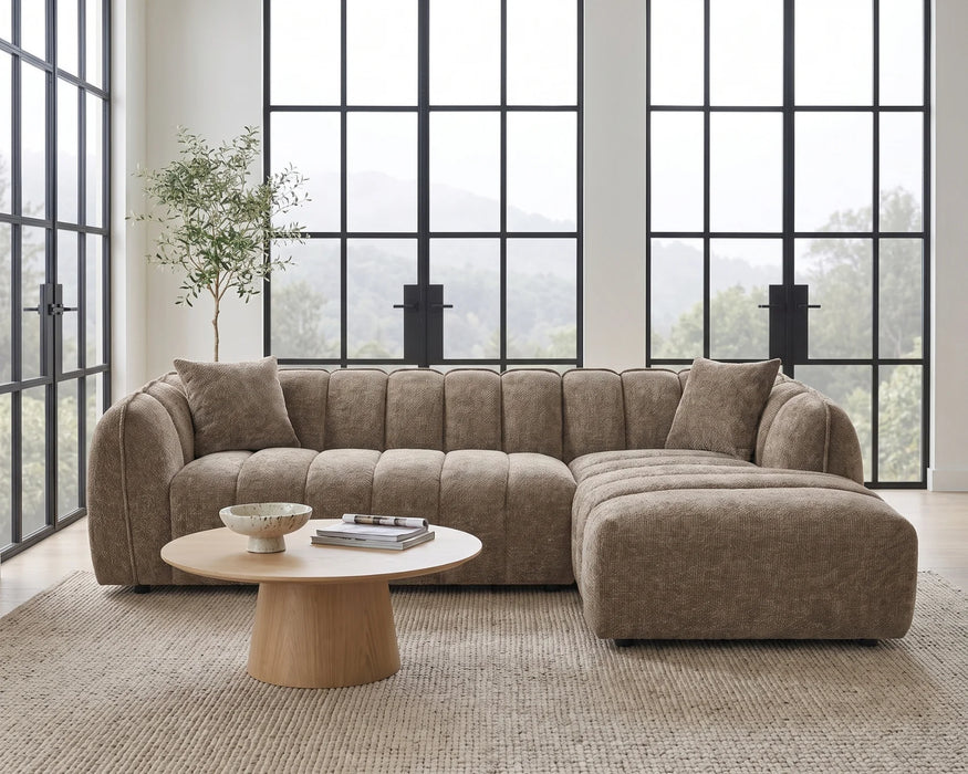 NICO - Sofa sectionnel 105" taupe