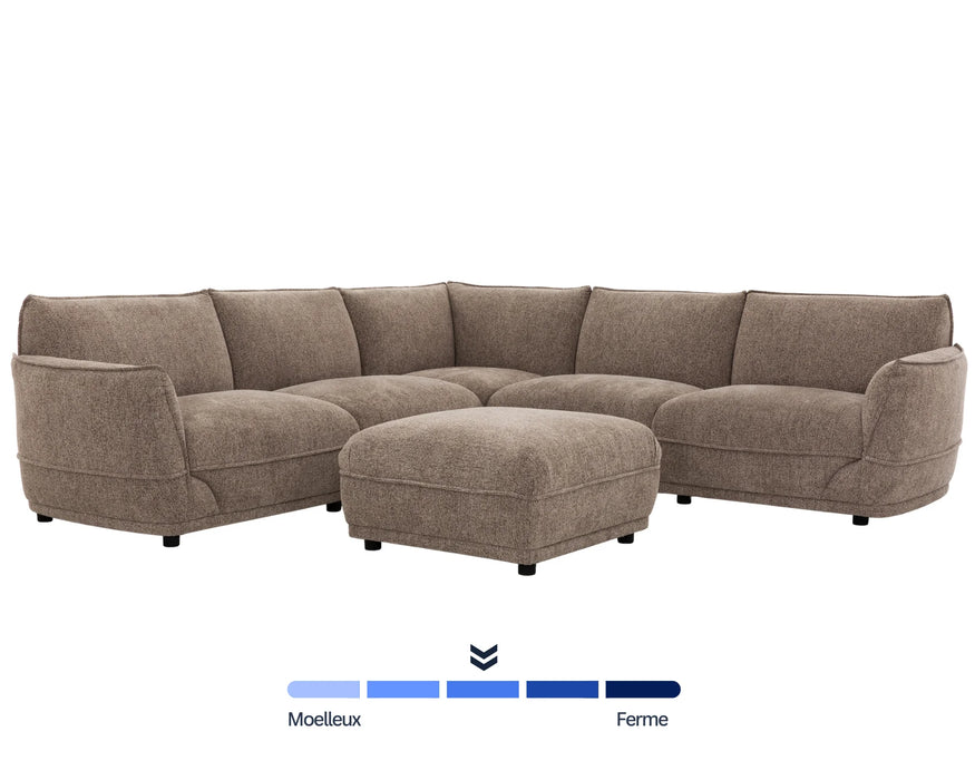 SCALA - Sofa sectionnel 111" taupe