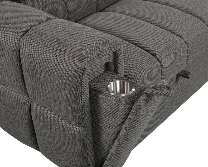 VICTOR - Sofa lit 99" avec rangement gris foncé