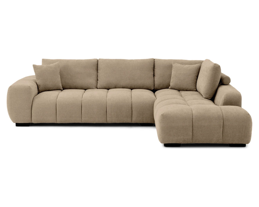 OLIVIA - Sofa sectionnel 120" taupe