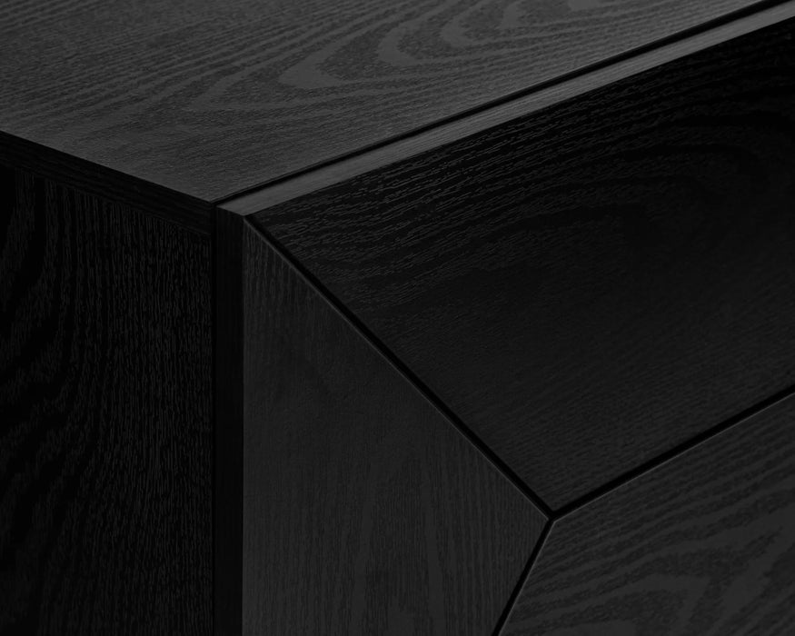OSLO - Meuble télévision 72" noir lisse