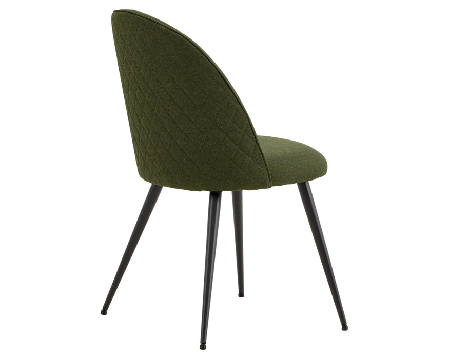 MÉLINA - Chaise de salle à manger vert forêt