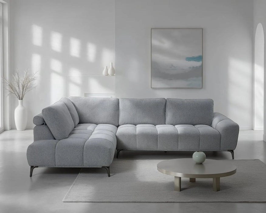 TEMPO - Sofa sectionnel 116" gris